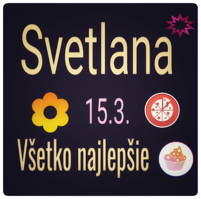 a card of name day Svetlana